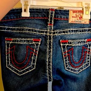 True Religion Jeans red stitching never worn brand new